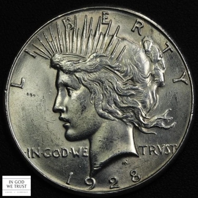 1928年 Sピース銀貨 1ドル (MS BRILLIANT UNC BU Detail) - クリーニング済み|WORLD RESOURCE【QUEEN店】