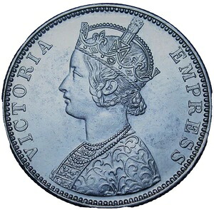 信じられないほど希少な宝石 Unc India 1890-B シルバールピー ~ ヴィクトリア女王 ~ 送料無料|WORLD RESOURCE【QUEEN店】