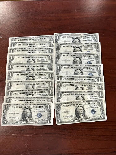 1ドル銀券 未流通 18枚セット(クリスピー)|WORLD RESOURCE【QUEEN店】