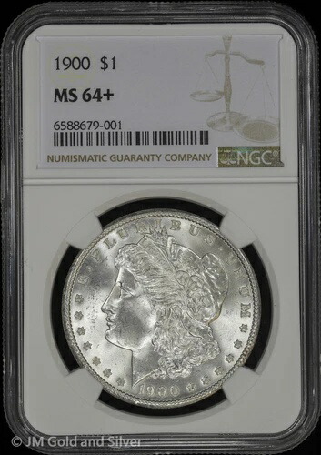 1900-P 1ドル モルガン銀貨 NGC MS 64+ | 未流通 UNC BU|WORLD RESOURCE【QUEEN店】