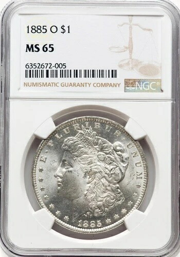 1885-O モルガン銀貨 NGC MS 65 UNC｜WORLD RESOURCE【QUEEN店】