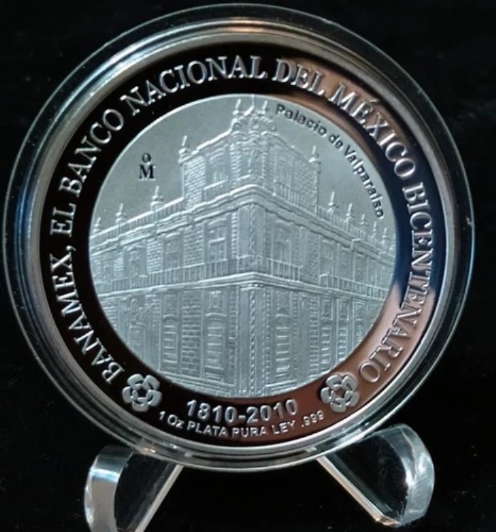 2010 年メキシコ建国 200 周年記念メキシコ国立銀行銀メダル|WORLD RESOURCE【QUEEN店】
