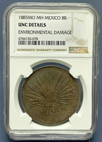 1885年 メキシコ 8レアル Mo MH NGC UNC 詳細|WORLD RESOURCE【QUEEN店】
