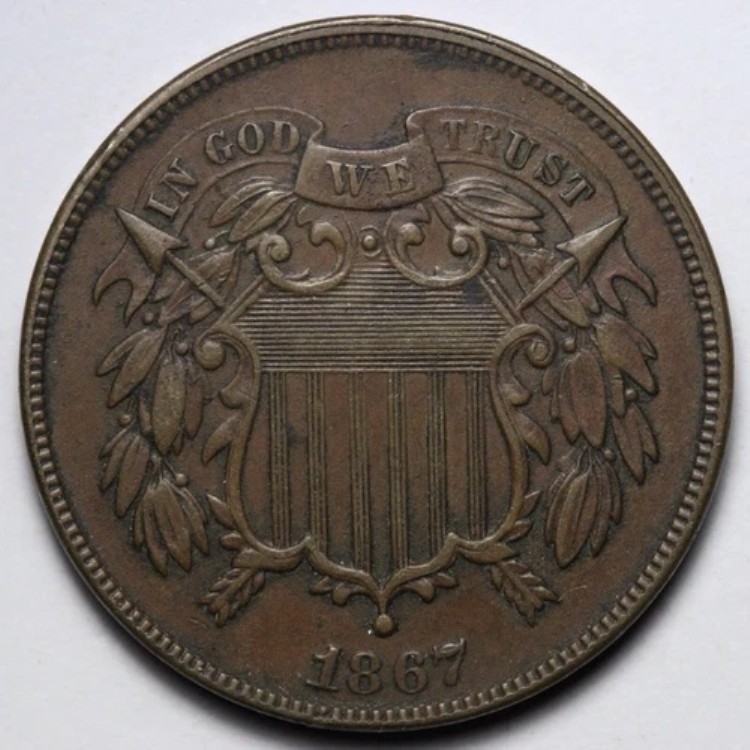 1867年 2セント硬貨 UNC *未流通* MS E184 STFM|WORLD RESOURCE【QUEEN店】