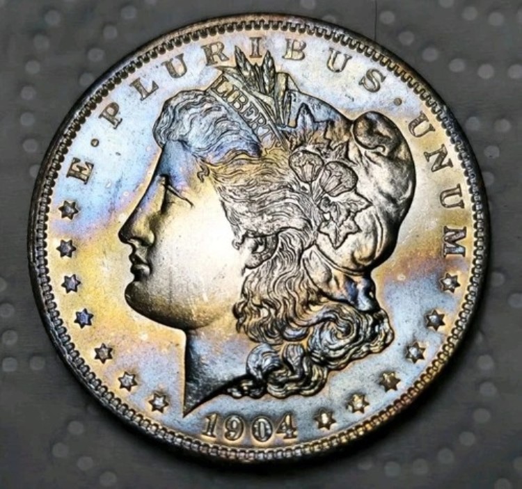 1904年 O モルガン銀貨 Unc 高級90%銀 美しいエンドロールトナー|WORLD RESOURCE【QUEEN店】