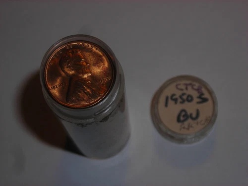 小麦ペニーロット 1950年代 フルロール 50セント ファイアレッド BU 1950-S リンカーンセントレッド UNC｜WORLD RESOURCE【QUEEN店】 58,080円