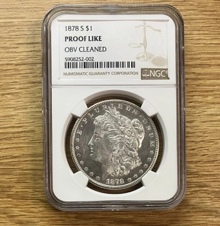 1878-S モーガン シルバー ドル - NGC プルーフ LIKE PL UNC Det.|WORLD RESOURCE【QUEEN店】