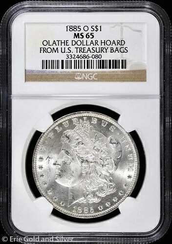1885-O 1ドル モルガン銀貨 NGC MS 65 | オレイサ・ホード 米国財務省バッグ UNC BU｜WORLD RESOURCE【QUEEN店】