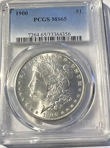 1900年 モルガン銀貨 1ドル ジェムブリリアント UNC PCGS MS65|WORLD RESOURCE【QUEEN店】