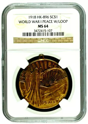 1918年製 HK-896 いわゆるドル札 第一次世界大戦平和記念 ループ付き NGC MS 64｜WORLD RESOURCE【QUEEN店】