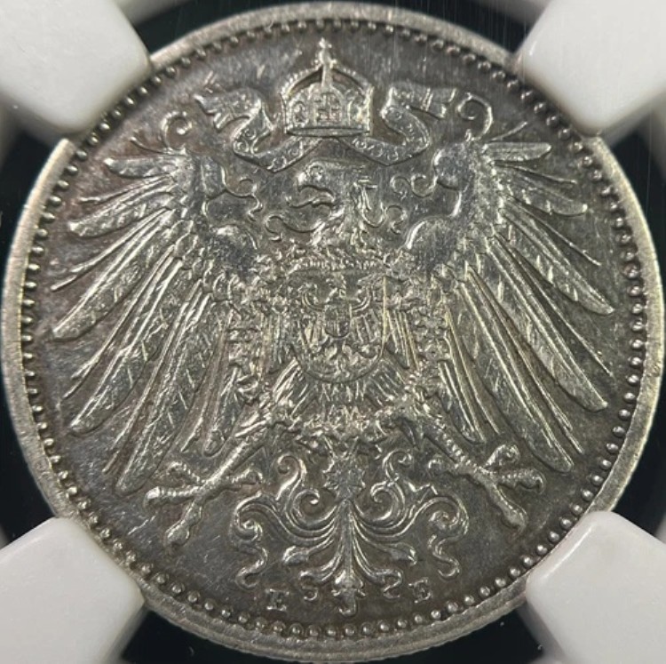 ドイツ。 1911年、マーク、シルバー、E - NGC aUNC - ドイツ帝国、マルデンヒュッテン｜WORLD RESOURCE【QUEEN店】
