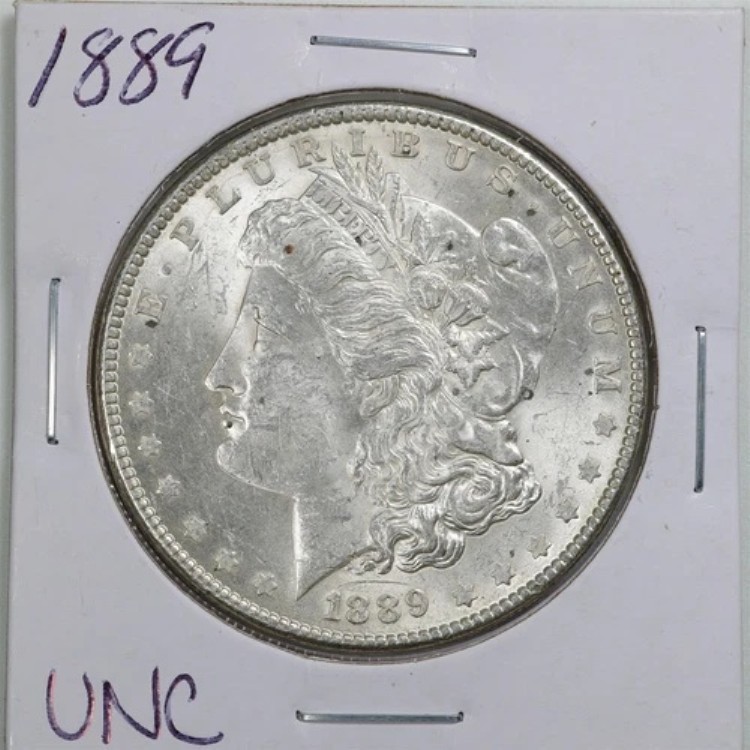1889年 1ドル モルガン銀貨（UNCコンディション）#3913｜WORLD RESOURCE【QUEEN店】