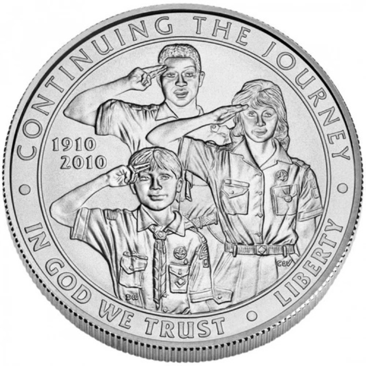 (1) 2010年ボーイスカウトアメリカ記念1ドル銀貨 MS/UNC カプセルのみ｜WORLD RESOURCE【QUEEN店】