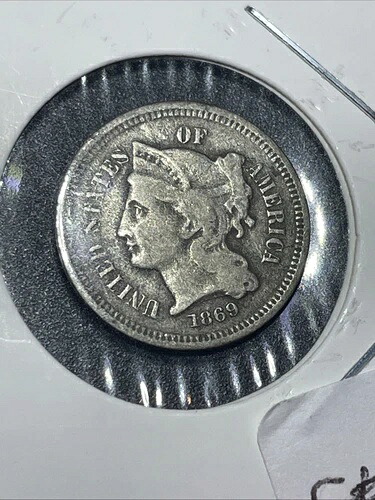 1869 年の 3 セント ニッケル F、1963 年のリンカーン ペニー Unc、および 1976-D ペニー Unc のロット。｜WORLD RESOURCE【QUEEN店】