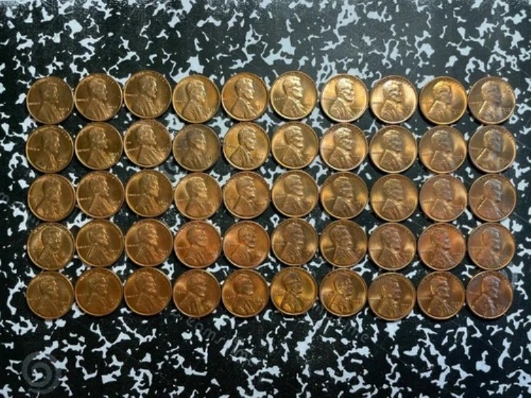 50枚入りロール UNC 未流通 1953-D 米国リンカーン ペニー ウィート セント RED BU｜WORLD RESOURCE【QUEEN店】