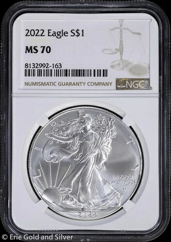 2022年 1ドル アメリカン シルバー イーグル NGC MS 70 | 未使用 UNC BU｜WORLD RESOURCE【QUEEN店】