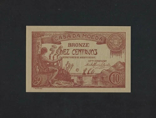 ポルトガル 10 センタボス 1917 P-96 UNC シリーズ C｜WORLD RESOURCE【QUEEN店】