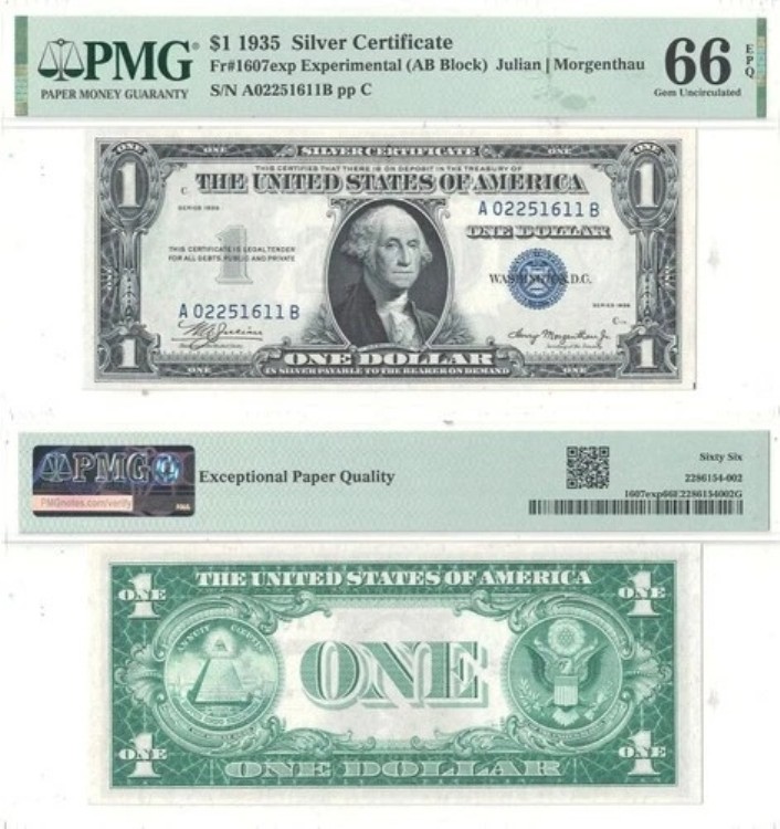 1935年 1ドル銀券 Fr-1607 PMG Gem CU-66 EPQ｜WORLD RESOURCE【QUEEN店】