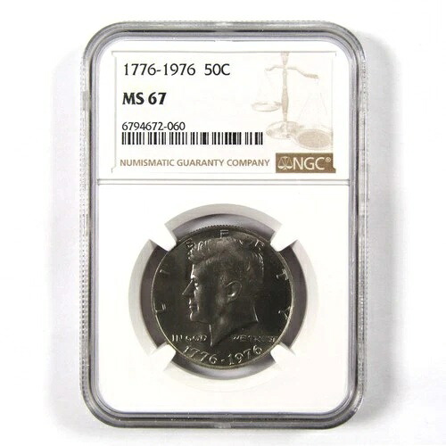 1976年 ケネディ生誕200周年記念 50セント MS 67 NGC クラッド Unc SKU:I9817|WORLD RESOURCE【QUEEN店】