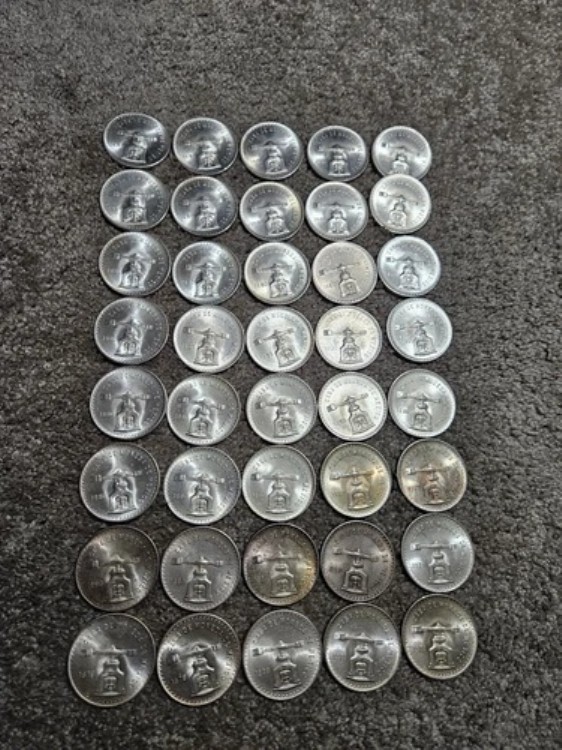 ?(40) 1979/1980 カサ・デ・モネダ メキシコ 1オンス 銀貨 一部トーンあり UNC 40オンス|WORLD RESOURCE【QUEEN店】