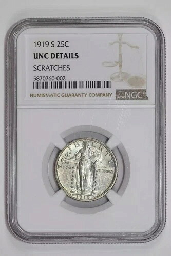 1919-S スタンディングリバティクォーター NGC UNC 詳細｜WORLD RESOURCE【QUEEN店】