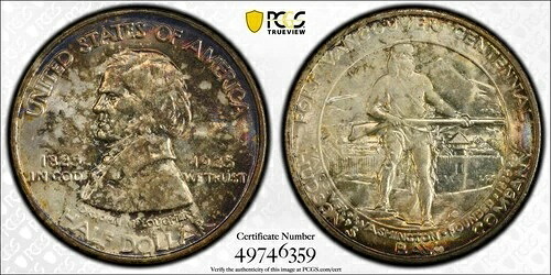 1925年 フォートバンクーバー 100周年記念 ハーフドル銀貨 PCGS MS67 BU UNC｜WORLD RESOURCE【QUEEN店】