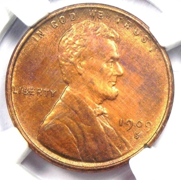 1909-S VDB リンカーン・ウィート・セント 1セント ペニー - NGC 未流通詳細 (UNC MS)｜WORLD RESOURCE【QUEEN店】