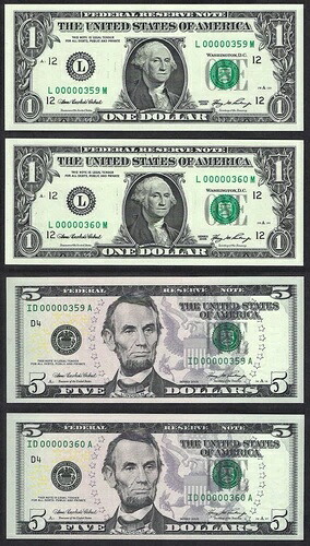 ?? (4) 2006 $1/$5 マッチドロー シリアルナンバー ??00000359/00000360?? GEM UNC｜WORLD RESOURCE【QUEEN店】