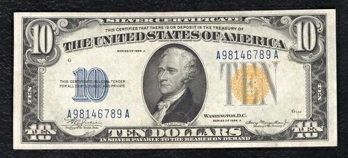 FR. 2309 1934-A 10ドル「北アフリカ」銀貨証明書 ジェム UNC｜WORLD RESOURCE【QUEEN店】