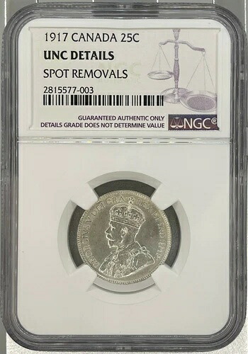 1917年カナダ25セントNGC UNC詳細|WORLD RESOURCE【QUEEN店】