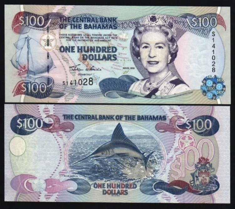 バハマ 100ドル P-67 2000 クイーンエリザベス QEII イギリス UNC 船舶通貨|WORLD RESOURCE【QUEEN店】