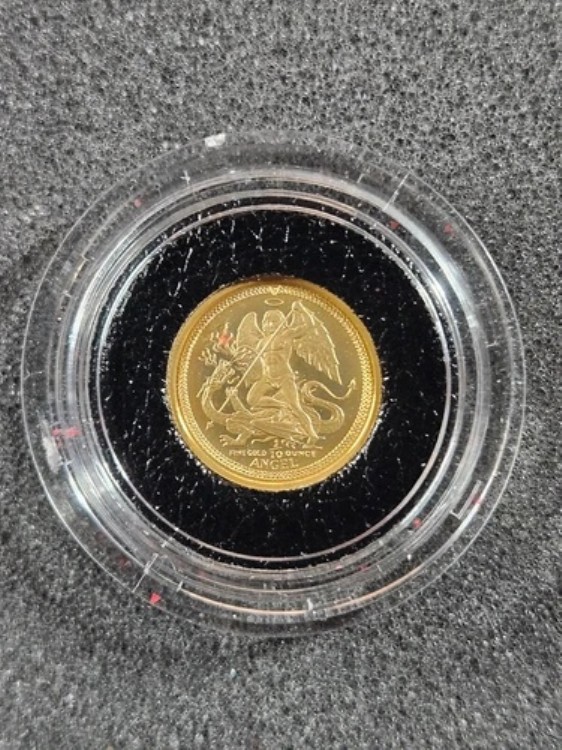 ? 1986年 マン島 1/10オンス エンジェルエリザベス金貨 未流通 UNC カプセル付き｜WORLD RESOURCE【QUEEN店】