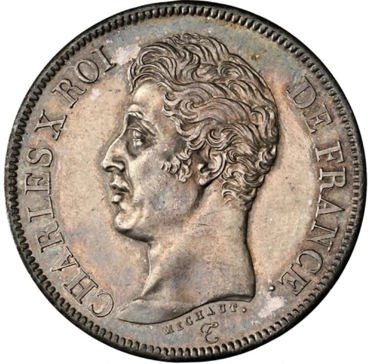 フランス - 1826-L シャルル 10 世 5 フラン - NGC Unc 詳細 - 素晴らしい - グレード下げ!｜WORLD RESOURCE【QUEEN店】