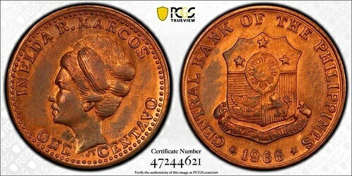 1966 1C PCGS SP UNC 詳細 フィリピン *パターン* * スペシャルストライク*|WORLD RESOURCE【QUEEN店】