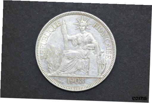 楽天市場】フランス領インドシナ貿易銀 1ピアストル銀貨1907年極