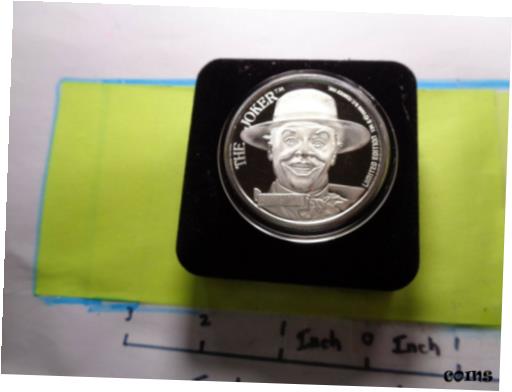 バットマン ジョーカー ジャック ニコルソン 50 周年記念 999 シルバー コイン ケース 美しい #BBATMAN JOKER JACK NICHOLSON 50TH ANNIVERSARY 999 SILVER COIN CASE BEAUTIFUL #B画像