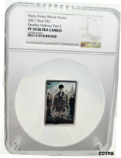 ハリー・ポッターと死の秘宝 パート 2 ポスター コイン NGC PF70 1 オンス シルバー OGPHARRY POTTER AND THE DEATHLY HALLOWS PART 2 POSTER COIN NGC PF70 1 Oz Silver OGP画像