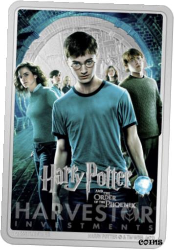 2021 ハリー・ポッターと不死鳥の騎士団 ポスターコイン - 1オンス銀貨2021 HARRY POTTER AND THE ORDER OF THE PHOENIX POSTER COIN - 1 OZ. SILVER COIN画像