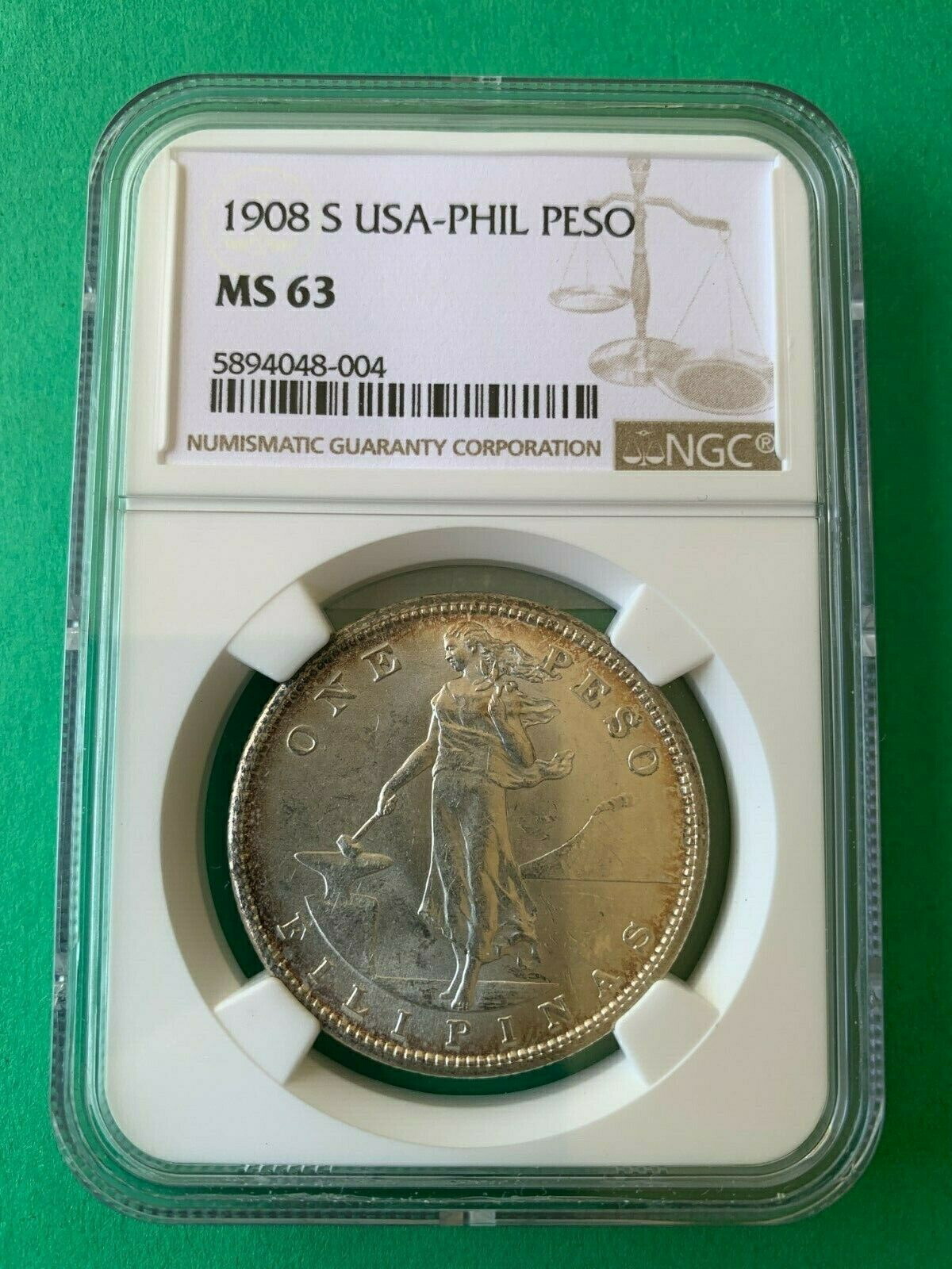 楽天市場】フィリピン銀貨 1ペソ 1909年 AU アンティークコイン