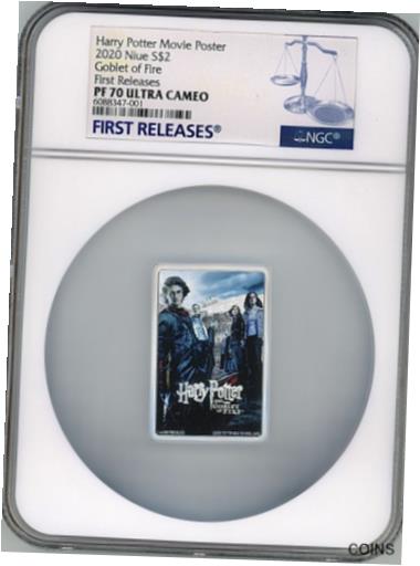 ハリー・ポッターと炎のゴブレット ポスターコイン 2020 1オンス シルバー コイン NGC PF70 FRHARRY POTTER AND THE GOBLET OF FIRE POSTER COIN 2020 1oz SILVER COIN NGC PF70 FR画像