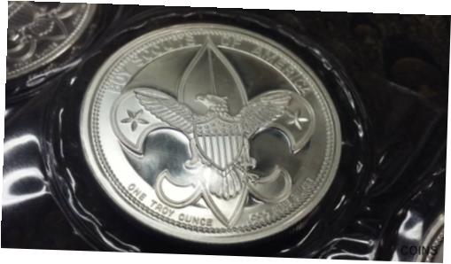 【極美品/品質保証書付】 アンティークコイン コイン 金貨 銀貨 [送料無料] Boy Scouts of America BSA one troy ounce .999 fine silver画像