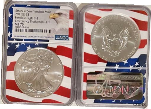 2020 ハリー・ポッターと秘密の部屋 ニウエ 1オンス シルバー プルーフ コイン OGP付き 2021 S Emergency Heraldic Silver Eagle NGC MS70 First Day of Issue Free Shipping画像