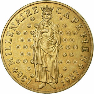 【極美品/品質保証書付】 アンティークコイン コイン 金貨 銀貨 [送料無料] [#727497] Coin, France, Millennium of King Capet and France, 10 Francs, 1987画像