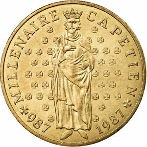 【極美品/品質保証書付】 アンティークコイン コイン 金貨 銀貨 [送料無料] [#586718] Coin, France, Millennium of King Capet and France, 10 Francs, 1987画像