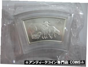 アンティークコイン コイン 金貨 銀貨 [送料無料] China 2003 Sheep Silver (Fan-Shaped) 1 Oz Coin