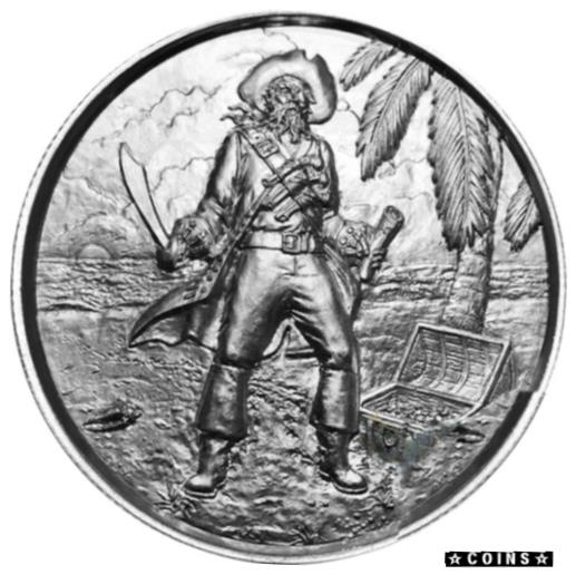 Privateer シリーズ - 2 オンス 999 ファインシルバー キャプテン ウルトラ ハイ レリーフ ラウンドPrivateer Series - 2 oz 999 Fine Silver The Captain Ultra High Relief Round画像