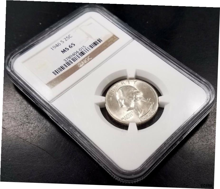 アンティークコイン コイン 金貨 銀貨 [送料無料] 1946 S Washington Quarter 認定 MS 65 By NGC!- Show  Original Title コレクション | raveispurchase.com
