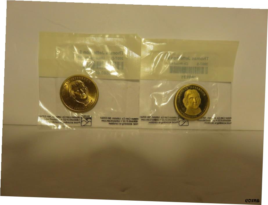 アンティークコイン コイン 金貨 銀貨 [送料無料] 2007年 S Dミント 、 トーマスジェファーソン $1 コイン販売トゲーター 603-1- Show  Original Title コレクション