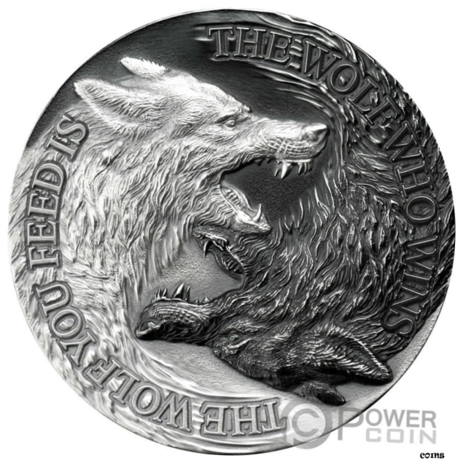2 ウルフウルフ 1 オンス銀貨 2 $ ニウエ 20212 Wolf Wolf 1oz Silver Coin 2 $ Niue 2021