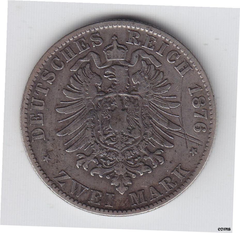楽天市場】ドイツ サクソニー 5マルク銀貨 1876年 美品 : 紅林コイン